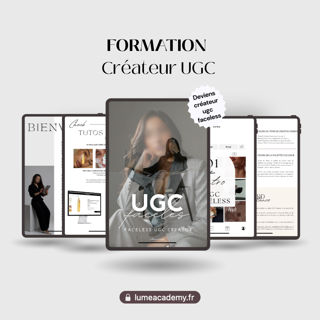 Deviens créateur UGC faceless : Formation ultime !